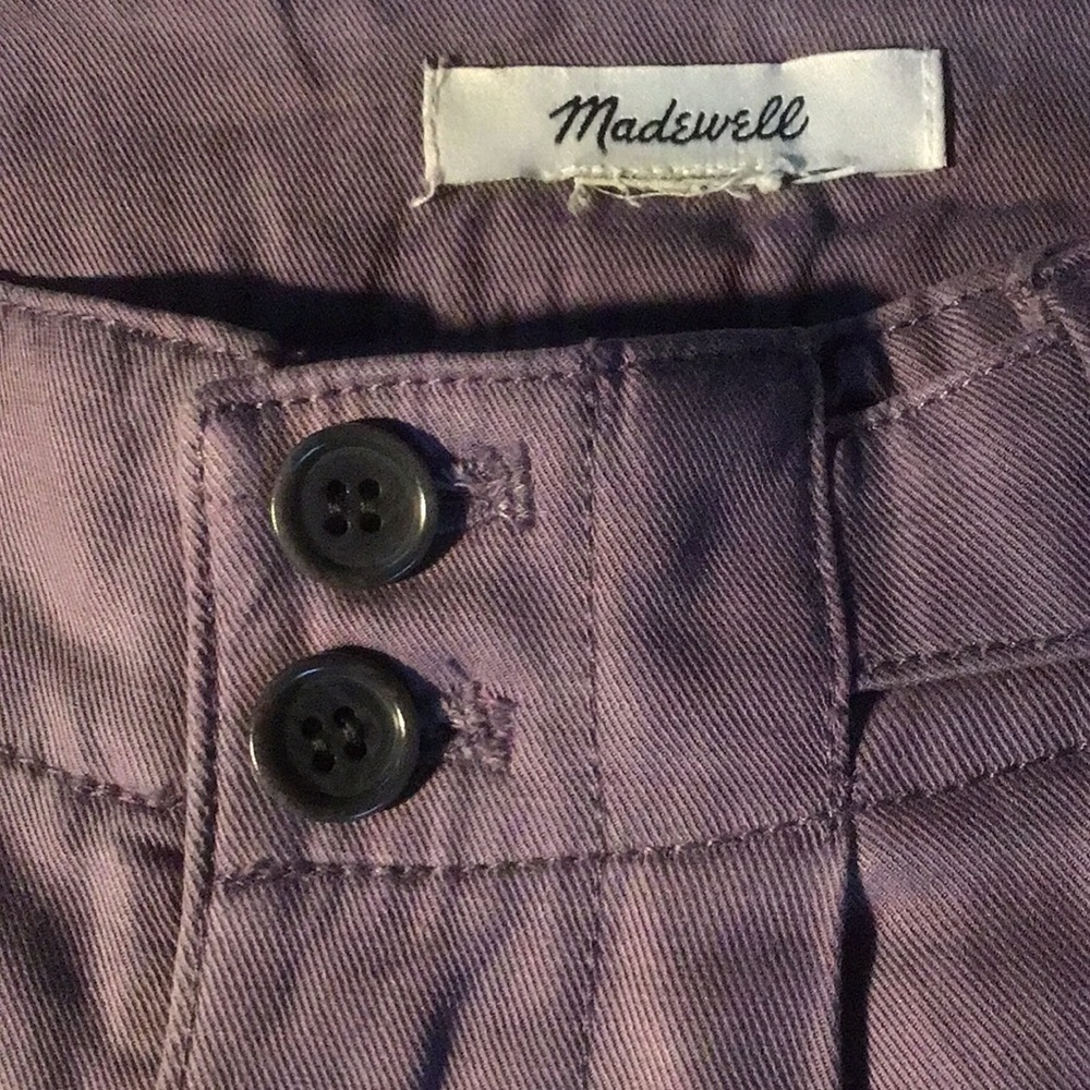 Madewell Harlow Front Pleated Wide Leg Pants, Smokey Grape, Size 00 - Picture 2 of 10